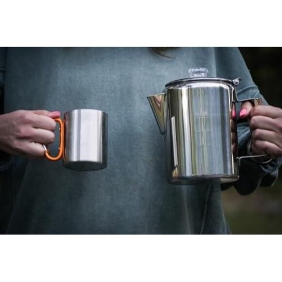 Alpine Mountain Gear 9 cup Percolator 5-Piece Stainless Steel Coffee Set - Picture 5 of 12
